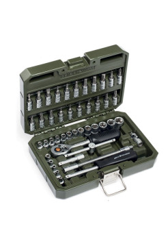 Набор шестигранных головок с трещоткой ДТ/12, 46 предметов, 1/4 дюйма, Дело Техники 600746