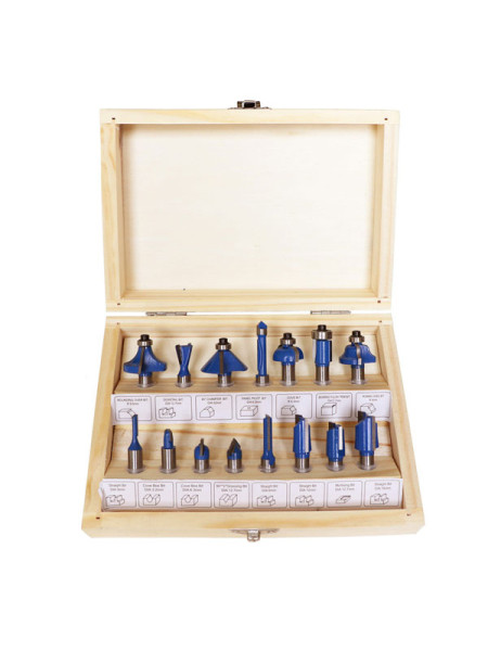 Набор фрез X по дереву (15 шт; хвостовик 8 мм) ДИОЛД 90101021