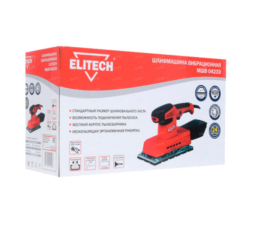 Вибрационная шлифмашина Elitech МШВ 0423Э
