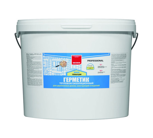Строительный герметик NEOMID Professional 15 кг, белый Н -ГермPROF-15/бел
