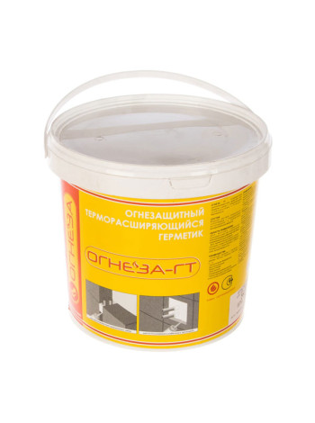 Противопожарный терморасширяющийся акриловый герметик ОГНЕЗА ГТ 3 кг цвет серый 105039