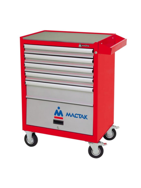 Инструментальная тележка МАСТАК ОПТИМА 5 полок и отсек, красная 522-05581MR Инструментальная тележка МАСТАК ОПТИМА 5 полок и отсек, красная 522-05581MR