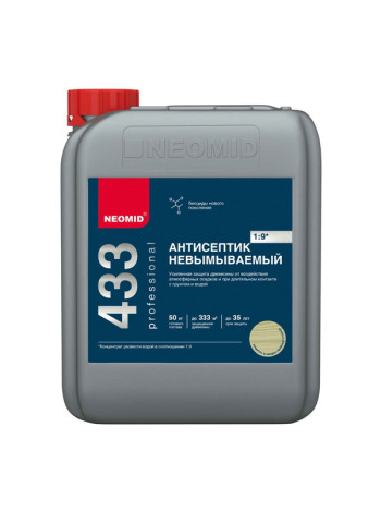 Невымываемый антисептик усиленный, концентрат NEOMID 433 5 кг Н-433-5/к1:9