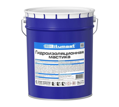 Гидроизоляционная мастика, 21.5 л Bitumast 4607952900097