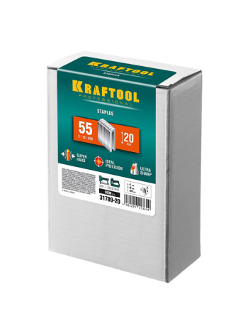 Закаленные скобы для степлера Kraftool тип 55 15 мм 5000шт 31789-15