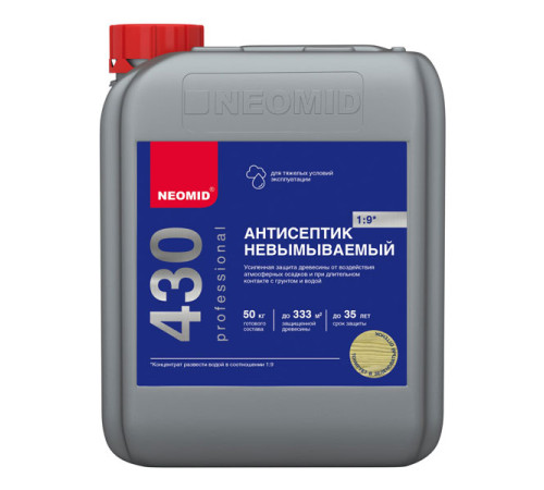 Невымываемый консервант для древесины NEOMID 430 Eco 5 кг Н-430-5/к1:9