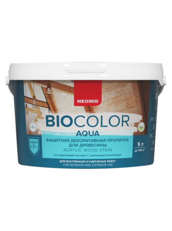 Пропитка NEOMID BIO COLOR aqua NEW 2014 белый /9л/ Н -AQUA-9/бел