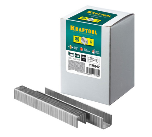 Закаленные скобы для степлера Kraftool тип 80 16 мм 5000шт 31780-16
