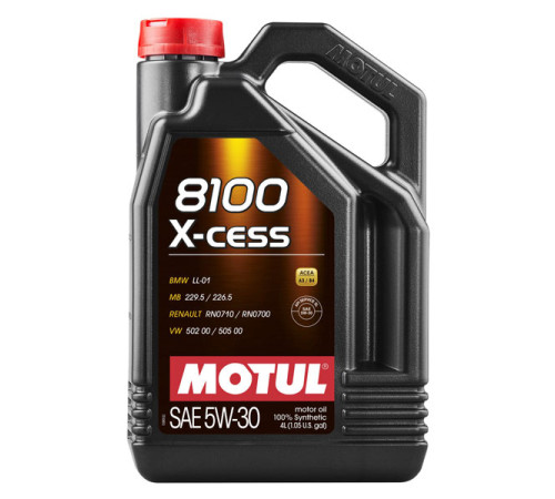 Синтетическое масло 8100 X-cess 5W30 4л MOTUL 108945
