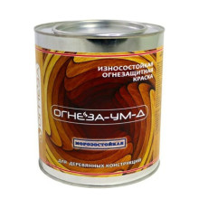 Огнезащитная вспучивающаяся краска для древесины ОГНЕЗА-УМ-Д атмосферостойкая, ведро 3 кг, цвет серый 105053