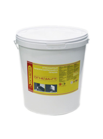 Противопожарный терморасширяющийся акриловый герметик ОГНЕЗА ГТ 20 кг цвет серый 105040