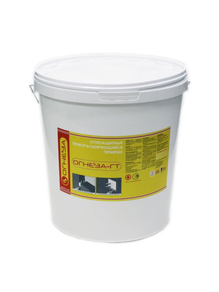 Противопожарный терморасширяющийся акриловый герметик ОГНЕЗА ГТ 20 кг цвет серый 105040