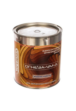 Огнезащитная вспучивающаяся краска для древесины ОГНЕЗА-УМ-Д, ведро 3 кг, цвет белый 105047