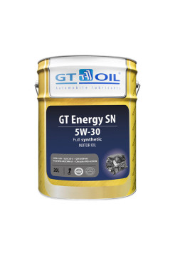 Масло Energy SN, SAE 5W30, API SN, 20 л GT OIL 8809059407967