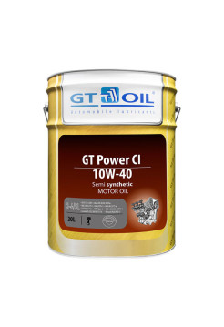 Масло Power CI, SAE 10W-40, API CI-4/SL, 20 л GT OIL 8809059407073
