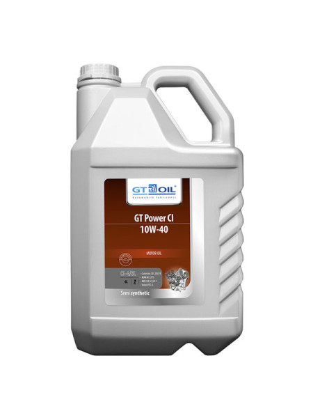 Масло Power CI, SAE 10W-40, API CI-4/SL, 6 л GT OIL 8809059407752