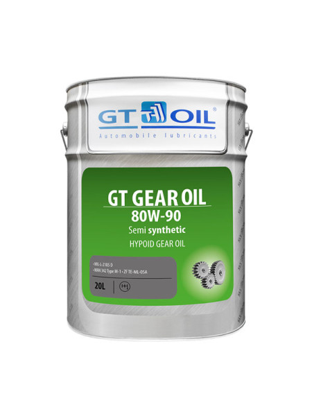 Масло Gear Oil, SAE 80W-90, API GL-4, 20 л GT OIL 8809059407097