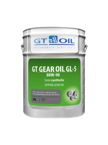 Масло Gear Oil, SAE 80W-90, API GL-5, 20 л GT OIL 8809059407103