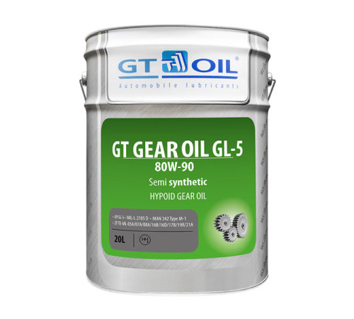 Масло Gear Oil, SAE 80W-90, API GL-5, 20 л GT OIL 8809059407103
