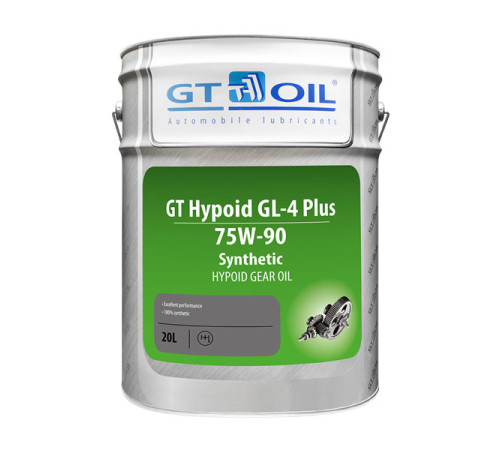 Масло Hypoid GL-4 Plus, SAE 75W-90, API GL-4/GL-5, 20 л GT OIL 8809059408490
