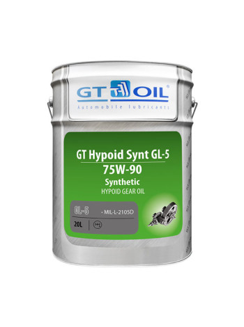 Масло Hypoid Synt, SAE 75W-90, API GL-5, 20 л GT OIL 8809059407950