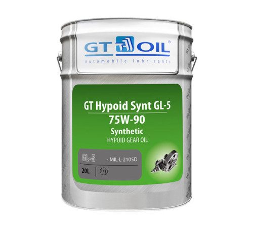 Масло Hypoid Synt, SAE 75W-90, API GL-5, 20 л GT OIL 8809059407950