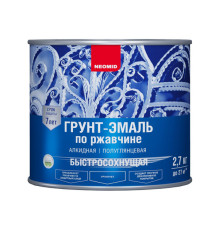 Быстросохнущая грунт-эмаль 3в1 NEOMID белый 2.7 кг Н-FdCoat-2,7/бел