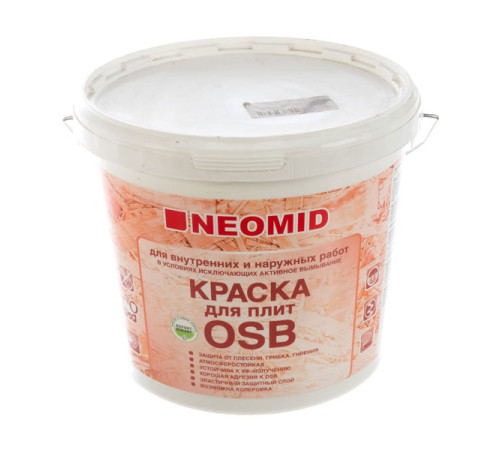 Краска для плит OSB NEOMID 7 кг для внутренних и наружных работ Н-КраскаOSB-7