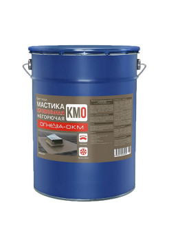 Кровельная огнезащитная мастика ОГНЕЗА ОКМ ведро 20 кг, черный 106666
