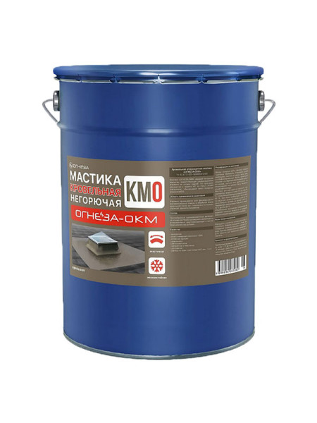 Кровельная огнезащитная мастика ОГНЕЗА ОКМ ведро 20 кг, черный 106666