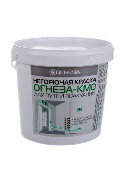 Негорючая краска ОГНЕЗА КМ0 ведро 4,5 кг цвет белый 106786