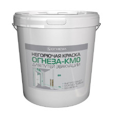 Негорючая краска ОГНЕЗА КМ0 ведро 30 кг цвет белый 106785
