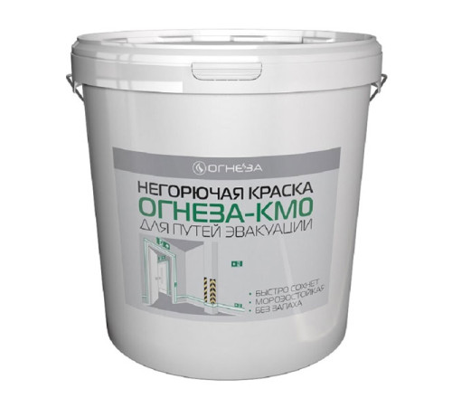 Негорючая краска ОГНЕЗА КМ0 ведро 30 кг цвет белый 106785