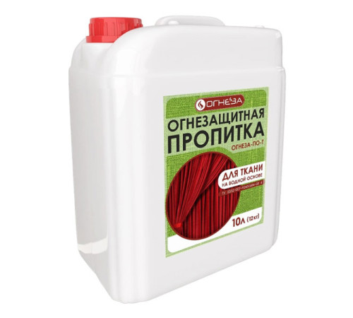 Огнезащитная водорастворимая пропитка ОГНЕЗА ПО-Т бесцветная, канистра 10 л 12 кг 105094
