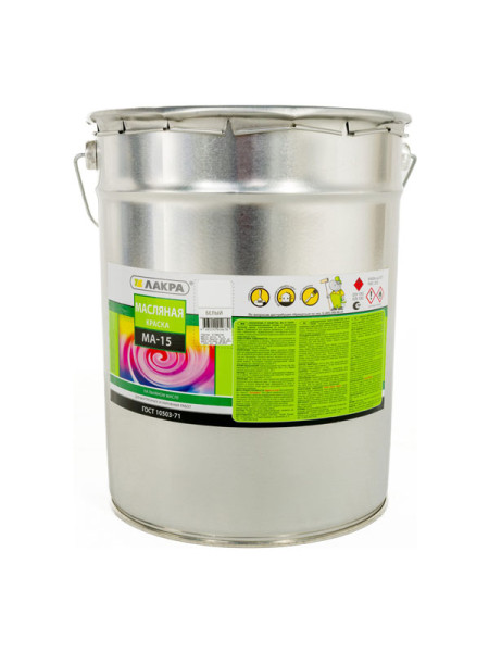 Краска Лакра МА-15 белая, 25 кг 90001968167