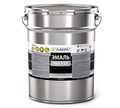Эмаль Лакра НЦ-132 белая, 17 кг 90002330722