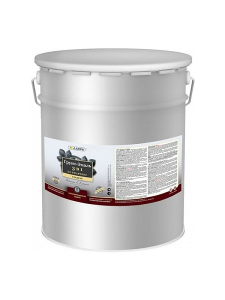 Грунт-эмаль 3 в 1 Лакра белый, 15 кг Лк-00002807