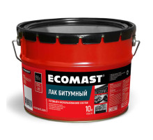 Битумный лак ECOMAST 10л, металлическая упаковка 24624