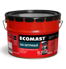 Битумный лак ECOMAST 10л, металлическая упаковка 24624