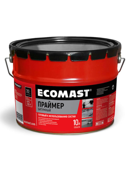 Битумный праймер ECOMAST 10 л, металлическая упаковка 24625
