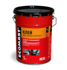 Клей для гибкой черепицы ECOMAST 5л, металлическая упаковка, 4шт 24615