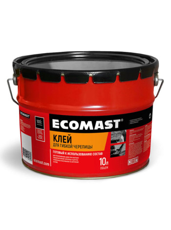 Клей для гибкой черепицы ECOMAST 10л, металлическая упаковка 24650