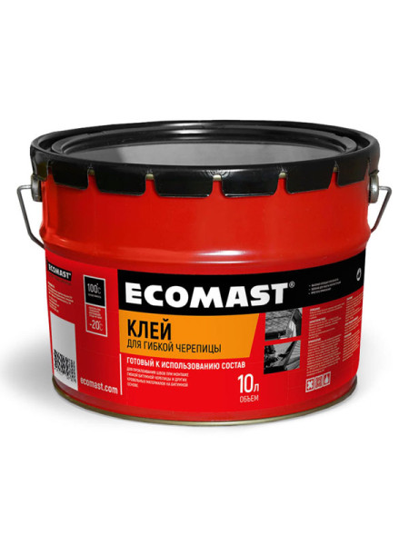 Клей для гибкой черепицы ECOMAST 10л, металлическая упаковка 24650