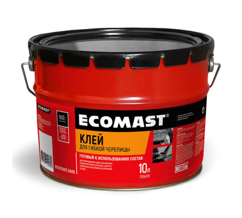 Клей для гибкой черепицы ECOMAST 10л, металлическая упаковка 24650