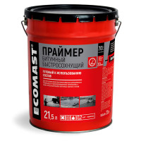 Быстросохнущий битумный праймер ECOMAST 21,5 л, металлическое ведро 24642