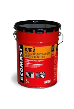 Клей для экструдированного пенополистирола ECOMAST 5л, металлическая упаковка, 4шт 24648