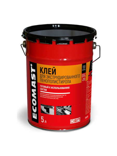 Клей для экструдированного пенополистирола ECOMAST 5л, металлическая упаковка, 4шт 24648