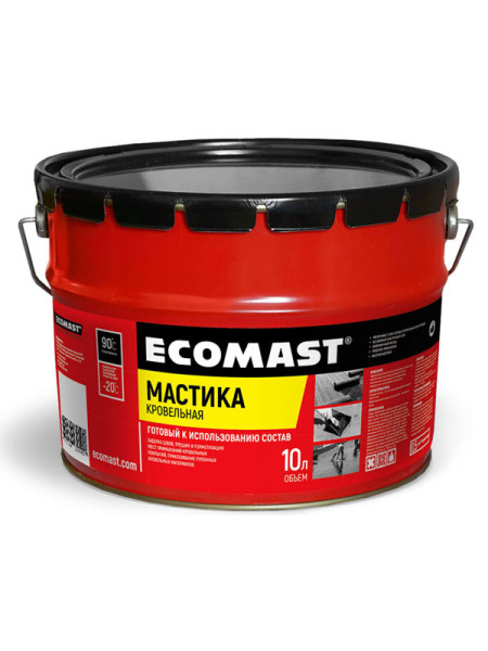 Кровельная мастика ECOMAST 10л, металлическая упаковка 24619