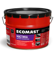 Битумно-полимерная мастика ECOMAST 10л, металлическая упаковка 24623