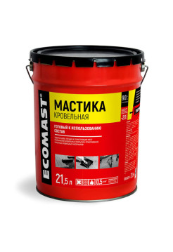 Кровельная мастика ECOMAST 21,5 л, металлическая упаковка 24630